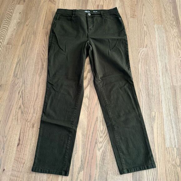 Style & Co High-Rise Slim Leg Jeans Green Size 14 - Picture 1 of 11